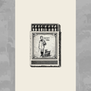 Lucky Me matchbox poster