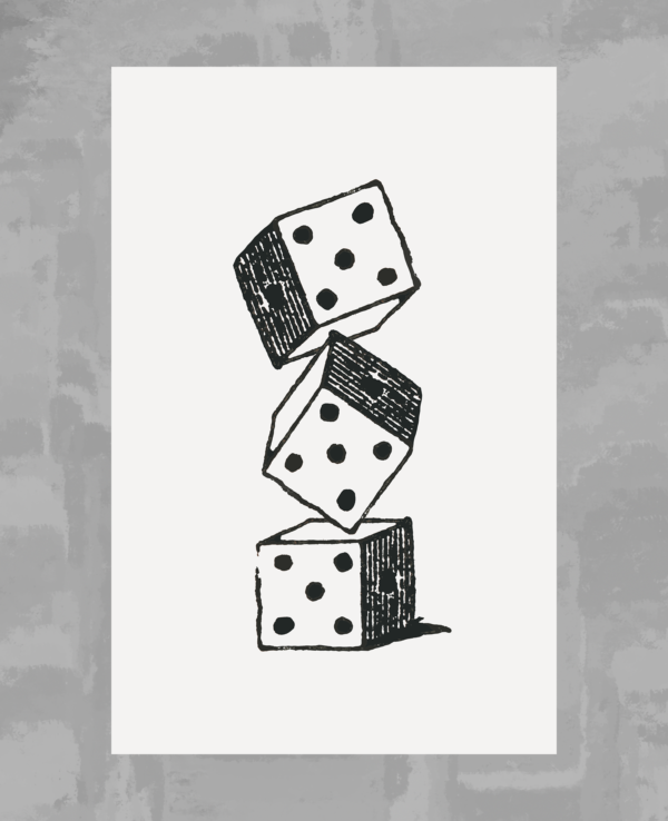 Dice Illustration Poster