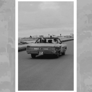Coastline Vintage Car Poster