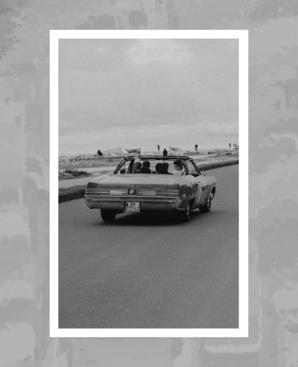 Coastline Vintage Car Poster